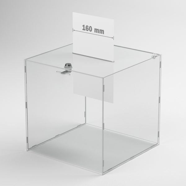Hlasovacia plexi urna 30x30x30 cm