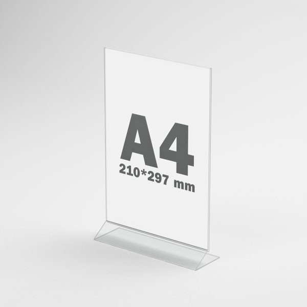 Plexisklový stojan na menu A4